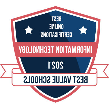 徽章授予JCC的信息技术证书由最佳价值学校颁发的2021年最佳IT在线认证奖